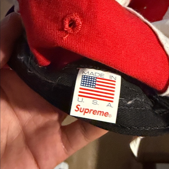 Supreme Panel Camp Hat white/red - Picture 5 of 5